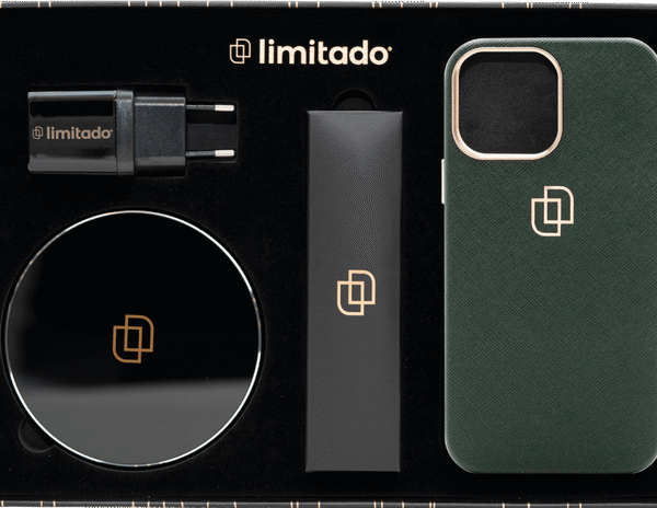 Tillbehörspaket – iPhone 12 pro max  – grönt Saffiano