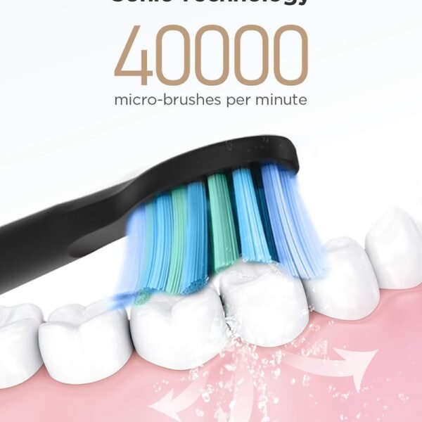 Fairywill elektrisk sonic tandborste med 3 huvud - Bild 9