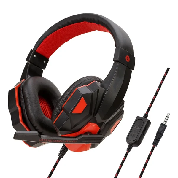 Spelheadset för dator/PS4 röd - Bild 4
