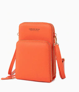 Mini Crossbody telefonväska för kvinnor orange