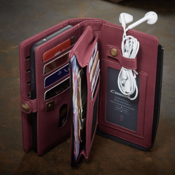 Läderfödral caseme 0018 för  iphone 12/12 pro winröd - Bild 8