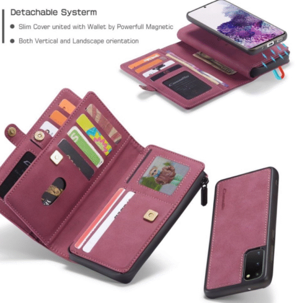 Läderfödral caseme 0018 för  iphone 12/12 pro winröd - Bild 3