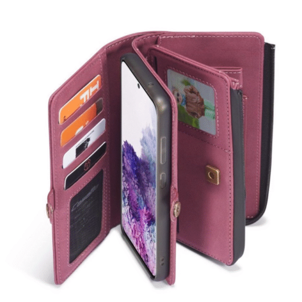 Läderfödral caseme 0018 för  iphone 12/12 pro winröd - Bild 2