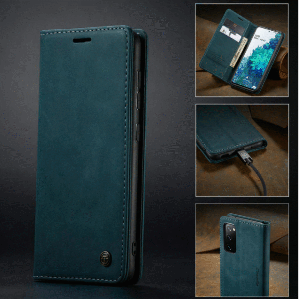 Läderfödral caseme 0013 för Samsung S23 plus grön - Bild 2