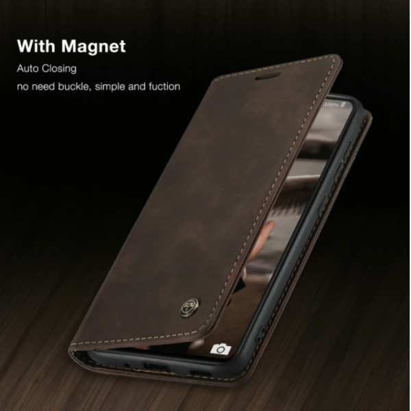 Läderfödral caseme 0013 för Samsung S23 ultra mörkbrun - Bild 3