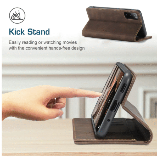 Läderfödral caseme 0013 för Samsung S23 ultra mörkbrun - Bild 4