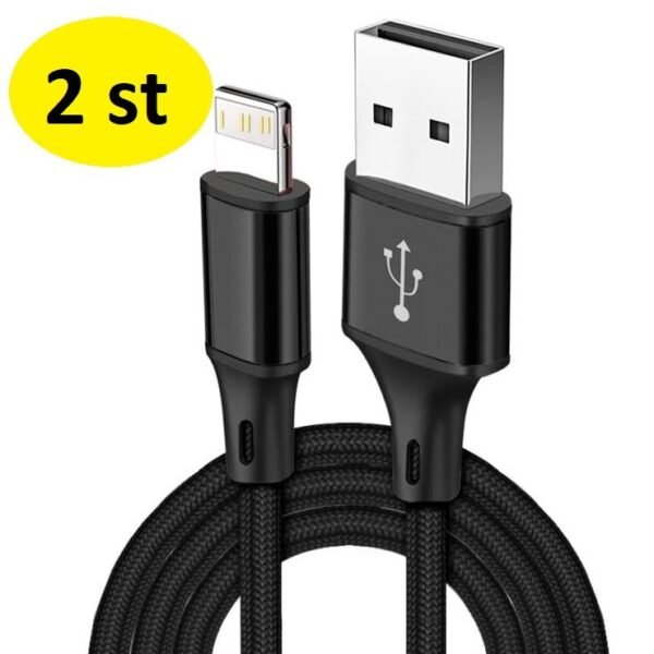 2 st 3 m super Lightning kablar svart