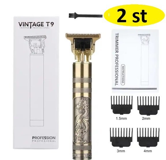 2 st Hårklippare för män, sladdlös elektrisk hårtrimmer, laddningsbar