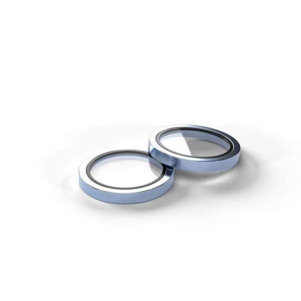 kameralinsskydd med aluminiumkant för iphone 17 blå - Bild 4