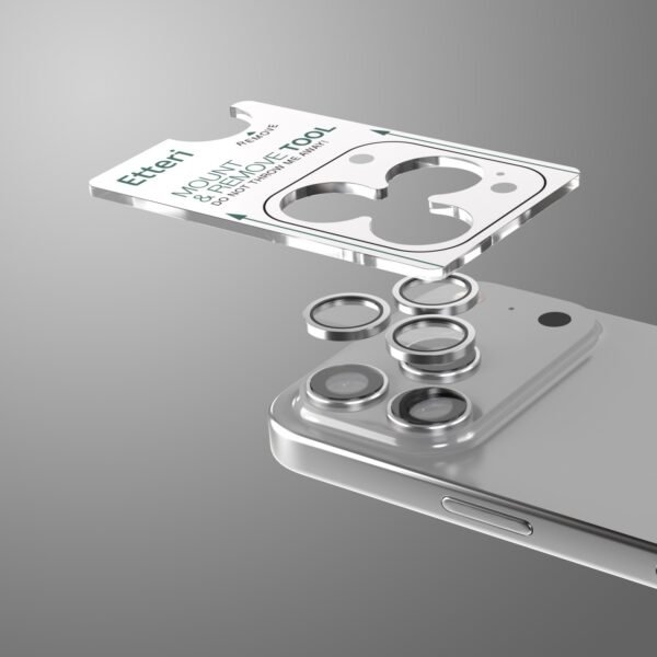 kameralinsskydd för iphone 17 pro/max grå - Bild 3