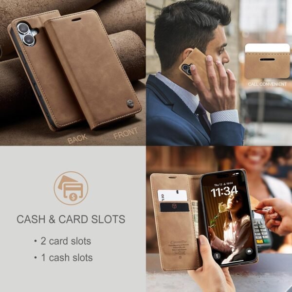 Caseme 0013 för Iphone 17 brun - Bild 5