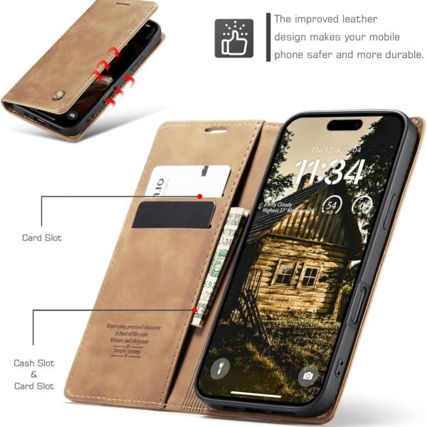 Caseme 0013 för Iphone 17 air brun - Bild 5